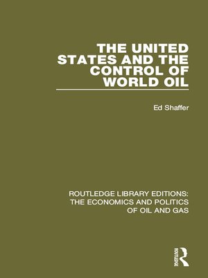 cover image of The United States and the Control of World Oil